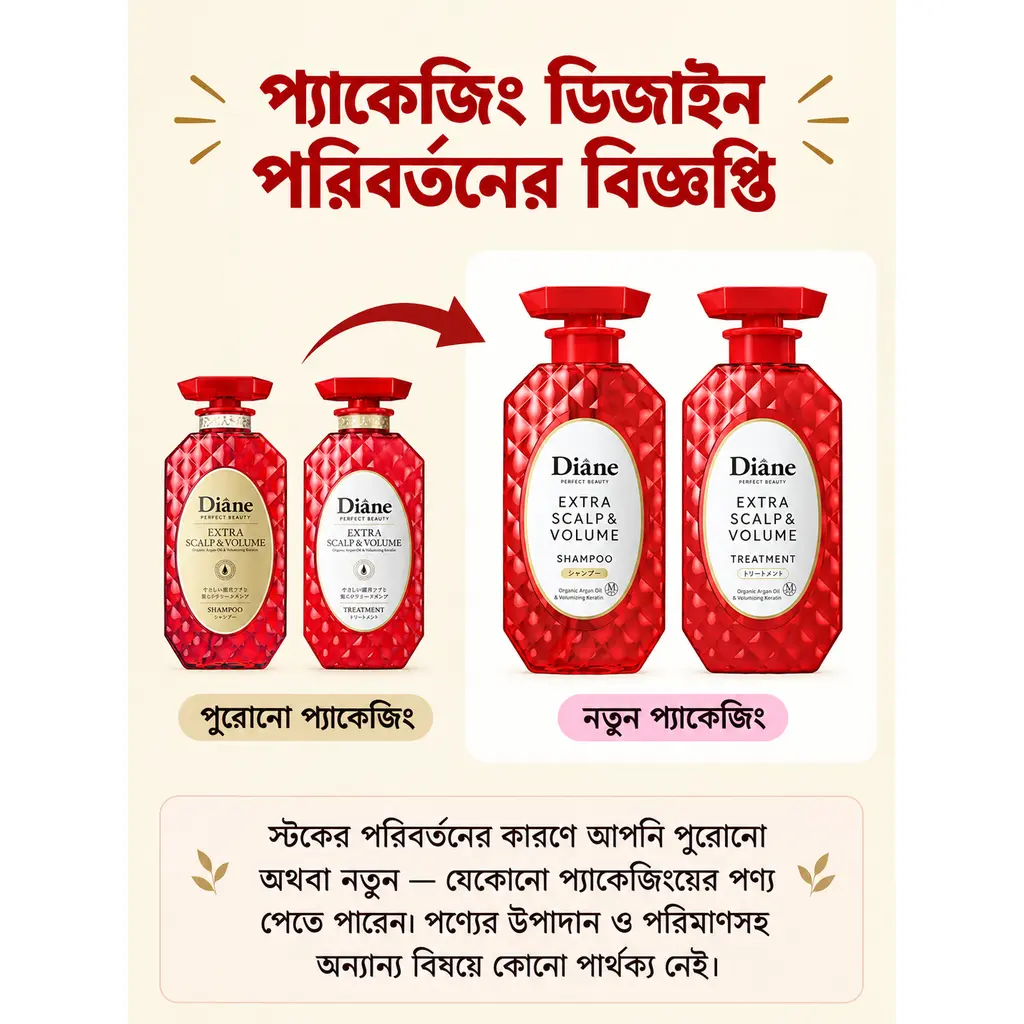 Diane Extra Scalp & Volume Shampoo & Treatment (450*2ml)